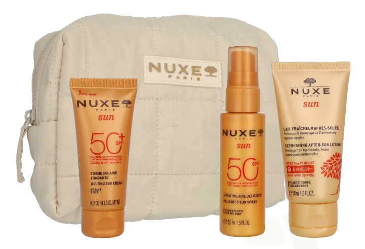Nuxe My Summer Essentials Travel Kit 130 ml Facial Sunscreen 30ml/Sun Spray 50ml/After-Sun Milk 50ml in de groep BEAUTY & HEALTH / Huidsverzorging / Zonnebank / Zonnebescherming bij TP E-commerce Nordic AB (D45809)