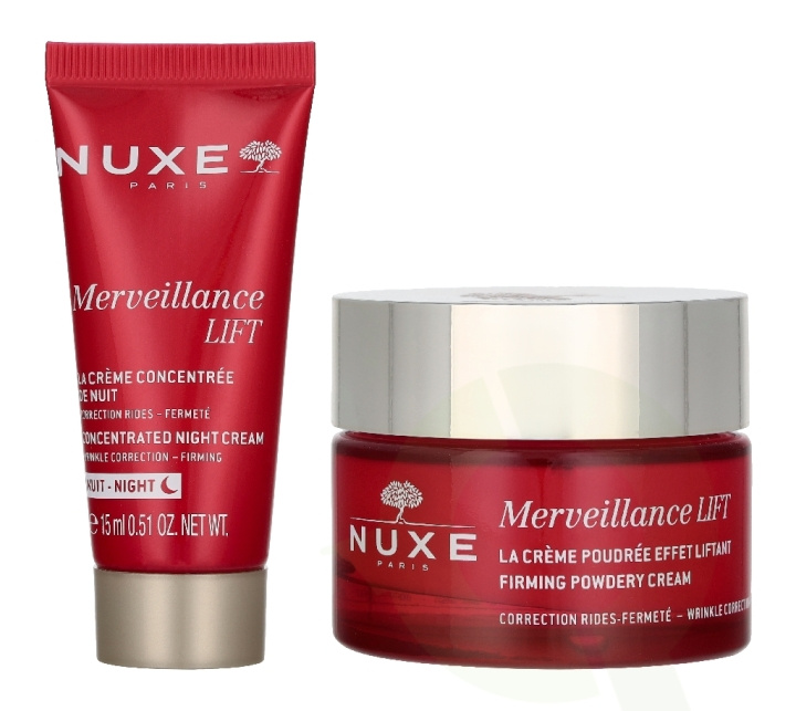 Nuxe Merveillance Lift Set 65 ml Firming Powder Cream 50ml/Concentrated Night Cream 15ml in de groep BEAUTY & HEALTH / Huidsverzorging / Gezicht bij TP E-commerce Nordic AB (D45832)