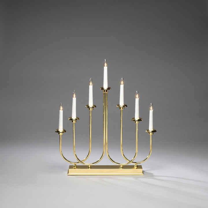 Konstsmide Elljusstake 7-arm 2052-810TR 7lj metall förmässingad Konstsm in de groep HOME ELECTRONICS / Verlichting / Kerstverlichting bij TP E-commerce Nordic AB (D45924)