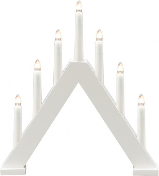 Konstsmide Elljusstake 7-arm 3930-205 7 ljus trä vit Konstsmide in de groep HOME ELECTRONICS / Verlichting / Kerstverlichting bij TP E-commerce Nordic AB (D45932)