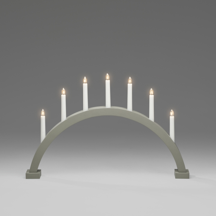 Konstsmide Elljusstake 7-arm båge 7 lj grå/grön 2272-965 Konstsmide in de groep HOME ELECTRONICS / Verlichting / Kerstverlichting bij TP E-commerce Nordic AB (D45936)