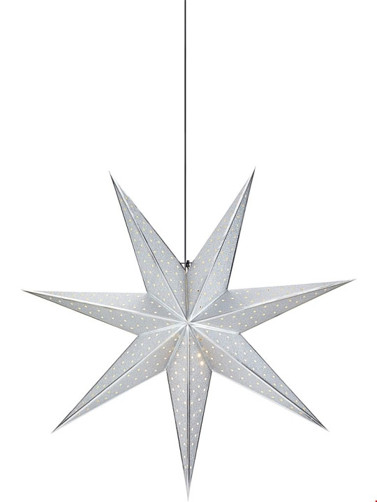 Markslöjd Julstjärna GLITTER 75 cm silver Markslöjd in de groep HOME ELECTRONICS / Verlichting / Kerstverlichting bij TP E-commerce Nordic AB (D45983)