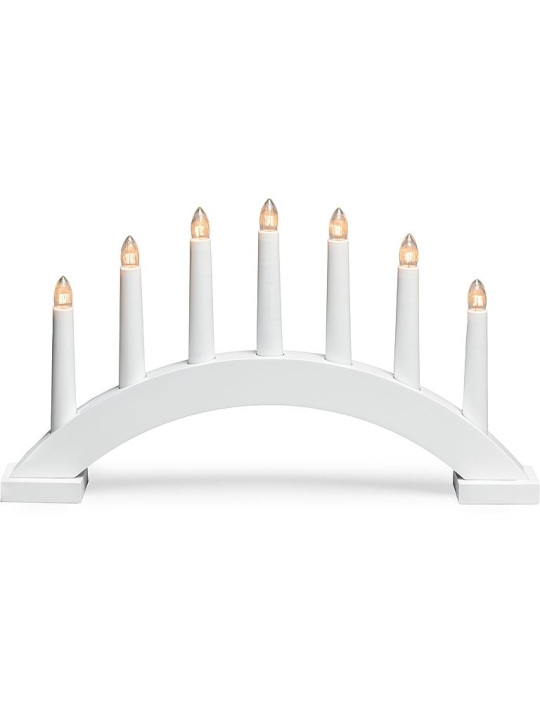 Konstsmide Elljusstake 7-arm 3972-210 7 ljus vit Konstsmide in de groep HOME ELECTRONICS / Verlichting / Kerstverlichting bij TP E-commerce Nordic AB (D46017)
