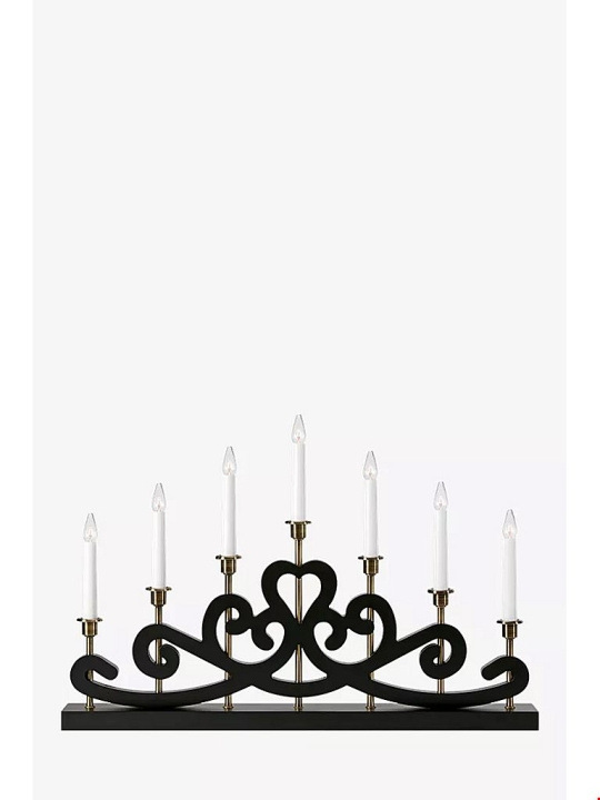 Markslöjd Elljusstake 7-arm NIGHTFALL7 svart/antik mäss Markslöjd in de groep HOME ELECTRONICS / Verlichting / Kerstverlichting bij TP E-commerce Nordic AB (D46020)