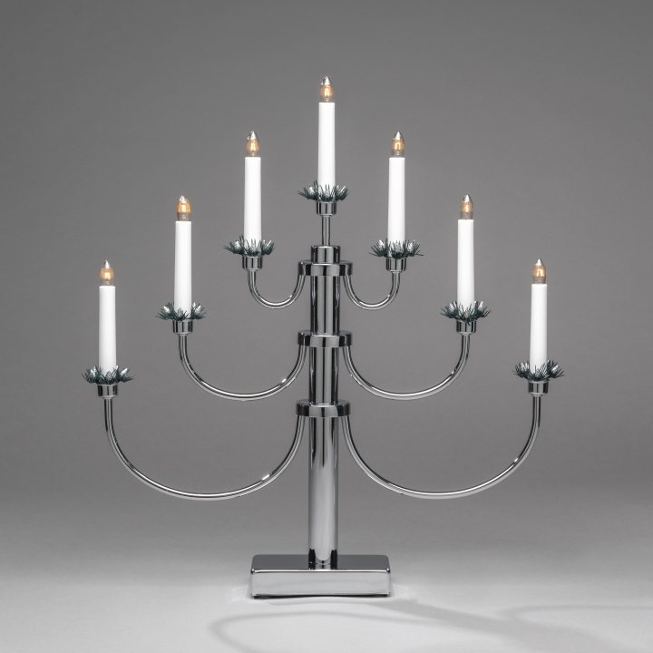 Konstsmide Elljusstake 7-arm 2050-900TR 7L metal krom Konstsmide in de groep HOME ELECTRONICS / Verlichting / Kerstverlichting bij TP E-commerce Nordic AB (D46026)