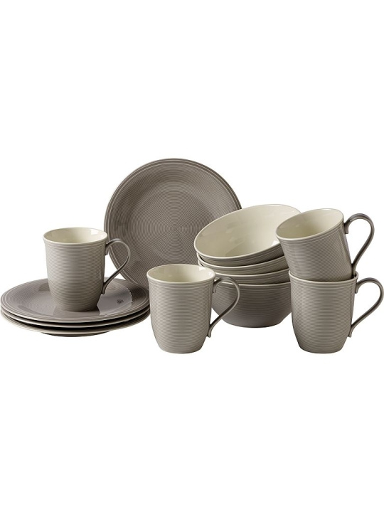LIKE by Villeroy & Boch Group Frukostset Color Loop Stone 12-pack LIKE by Villeroy in de groep HUISHOUDEN & TUIN / Keukengerei / Overige keukengereedschap bij TP E-commerce Nordic AB (D46030)