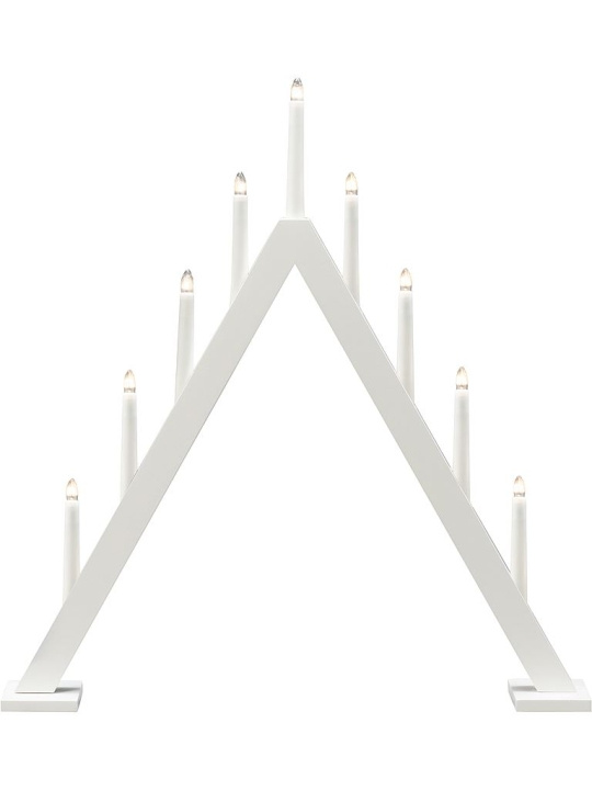 Konstsmide Elljusstake 3932-205 9 ljus trä vit Konstsmide in de groep HOME ELECTRONICS / Verlichting / Kerstverlichting bij TP E-commerce Nordic AB (D46033)