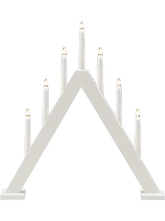 Konstsmide Elljusstake 7-arm 3931-205 7 ljus trä vit Konstsmide in de groep HOME ELECTRONICS / Verlichting / Kerstverlichting bij TP E-commerce Nordic AB (D46039)