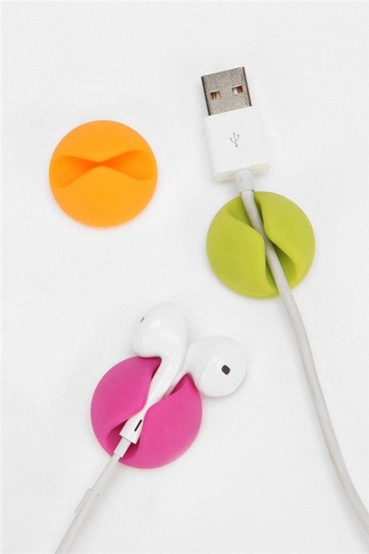 Kabelhouder-Kabelclip Mini, 6-pack (Geel/Roze/Groen) Kabelhouder-Kabelclip Mini, 6-pack (Geel/Roze/Groen)