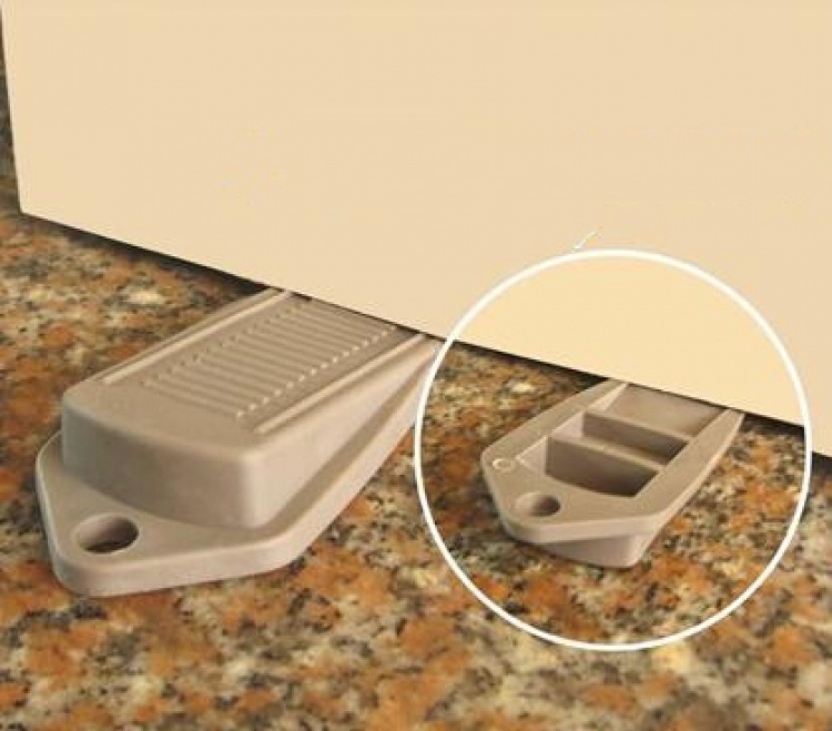 Deurstopper, rubber (Grijs)