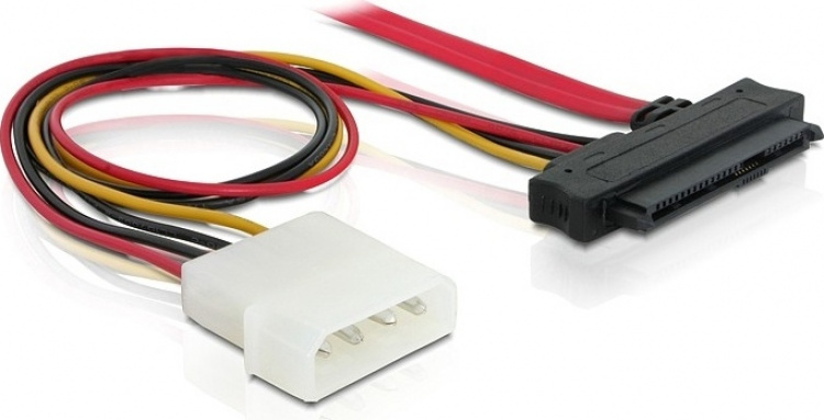 DeLOCK multilane SAS-kabel SFF8087 - 4xSFF8482+Molex 4-pin ström 0,5m DeLOCK multilane SAS-kabel SFF8087 - 4xSFF8482+Molex 4-pin ström 0,5m