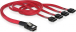DeLOCK multilane SAS-kabel SFF8087 till 4xSATA 7-pin, 50 cm DeLOCK multilane SAS-kabel SFF8087 till 4xSATA 7-pin, 50 cm