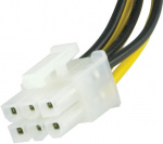 DELTACO adapterkabel 2x4-pin till 6-pin PCI-Express, 25cm