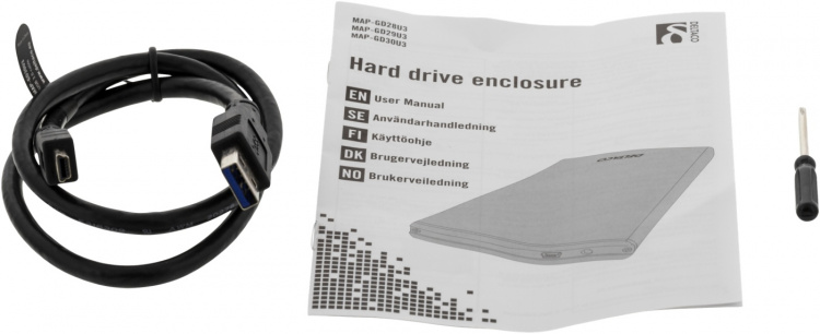 DELTACO externt kabinett för 1x2,5 DELTACO externt kabinett för 1x2,5