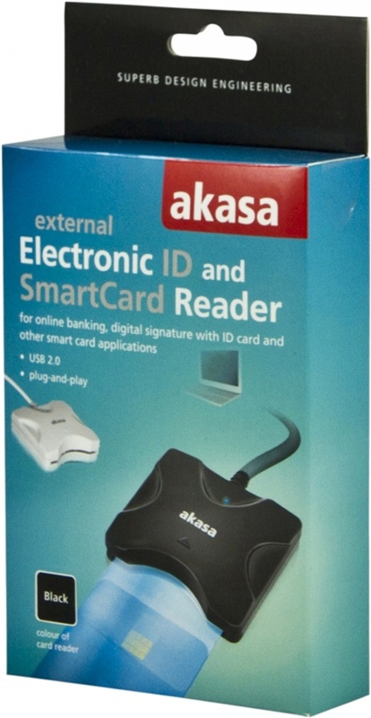 Akasa extern SmartCard-läsare, svart