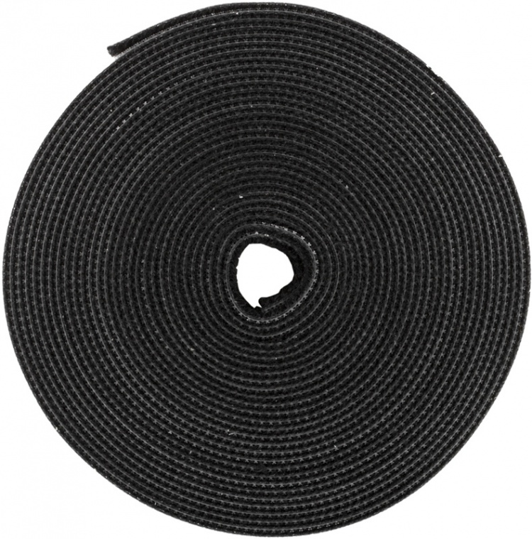 DELTACO Hook and loop fastener cable ties, width 10mm, 5m, black DELTACO Hook and loop fastener cable ties, width 10mm, 5m, black