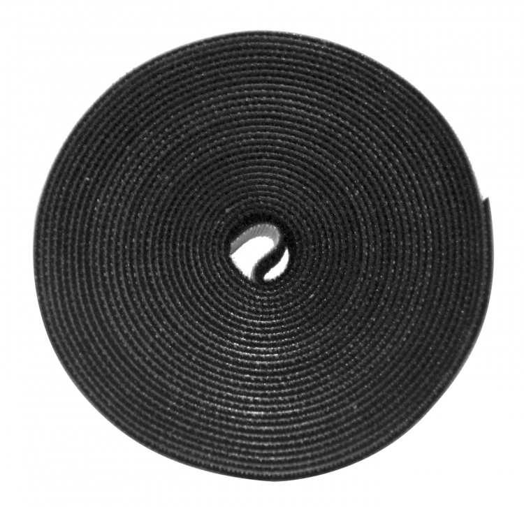 DELTACO Hook and loop fastener cable ties, width 10mm, 5m, black DELTACO Hook and loop fastener cable ties, width 10mm, 5m, black