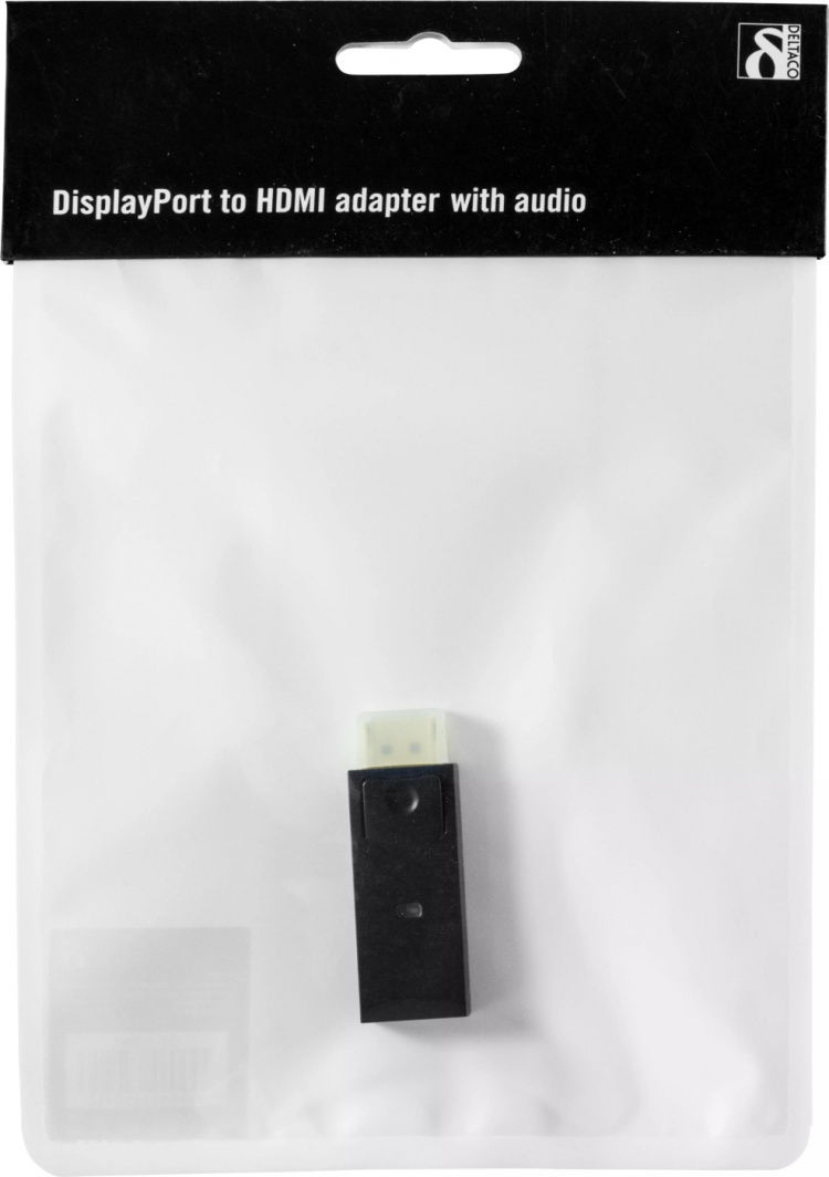 DELTACO DisplayPort to HDMI adapter with audio, Full HD @60Hz,