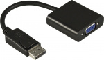 DELTACO DisplayPort to VGA-adapter, Full HD @60Hz, black, 0,2m, DELTACO DisplayPort to VGA-adapter, Full HD @60Hz, black, 0,2m,