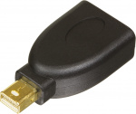 DELTACO Mini DisplayPort ha naar DisplayPort ho, zwart (MDP-DP)