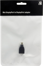 DELTACO Mini DisplayPort ha naar DisplayPort ho, zwart (MDP-DP)