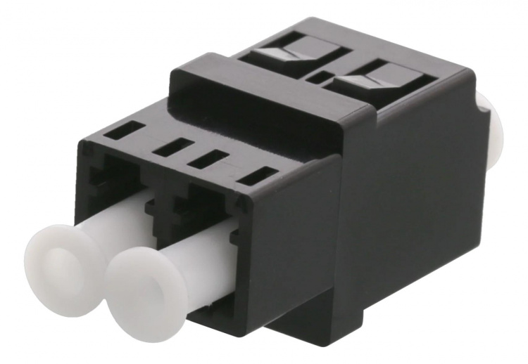 DELTACO Snap-in fiber mating sleeve, 2xLC-LC, Single mode, duplex, blu