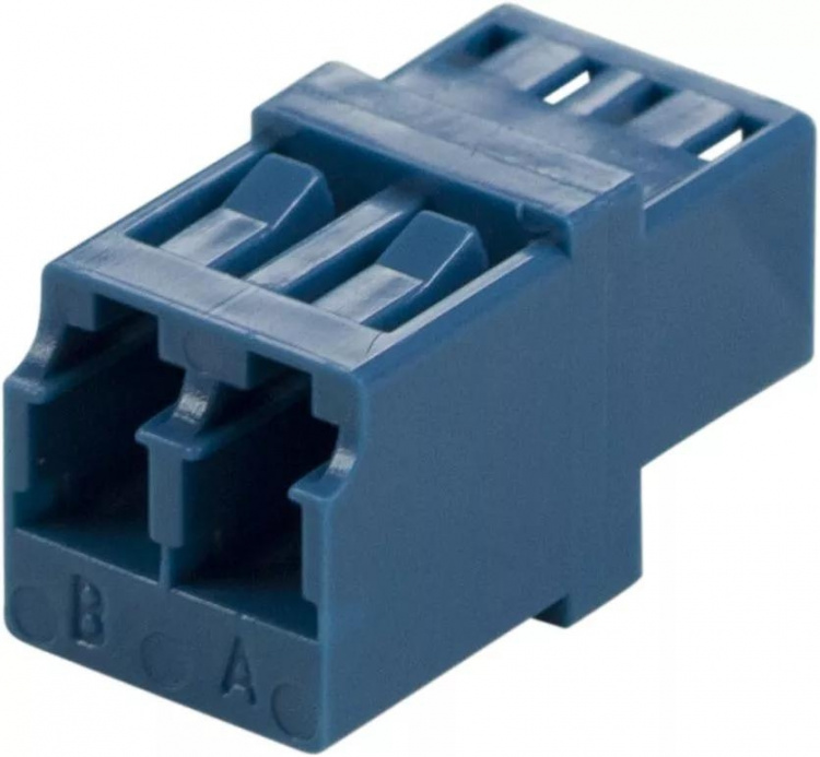 DELTACO Snap-in fiber mating sleeve, 2xLC-LC, Single mode, duplex, blu