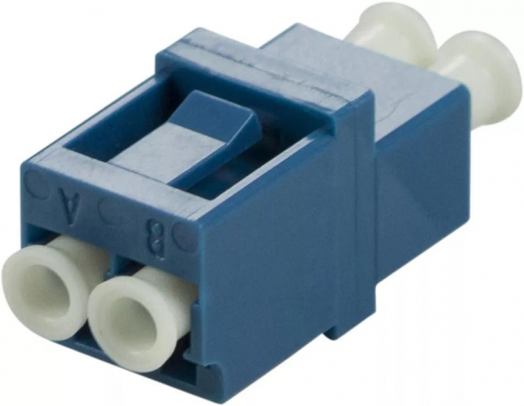 DELTACO Snap-in fiber mating sleeve, 2xLC-LC, Single mode, duplex, blu