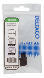 DELTACO Snap-in fiber mating sleeve, 2xLC-LC, Single mode, duplex, blu