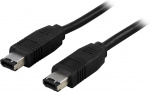 DELTACO Firewire-kabel 6-pins male - male, 2m (FW-2)