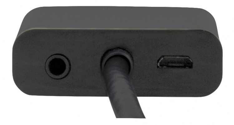 DELTACO HDMI till VGA-adapter, 19-pin ha - 15-pin+3,5mm, 0,2m, svart DELTACO HDMI till VGA-adapter, 19-pin ha - 15-pin+3,5mm, 0,2m, svart