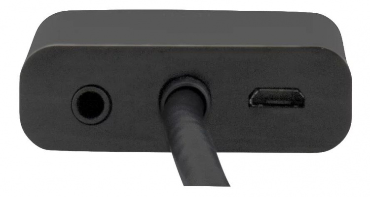 DELTACO HDMI till VGA-adapter, 19-pin ha - 15-pin+3,5mm, 0,2m, svart DELTACO HDMI till VGA-adapter, 19-pin ha - 15-pin+3,5mm, 0,2m, svart