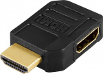 DELTACO HDMI-adapter, 19-pins vrouw naar mannelijk, schuin (HDMI-22)