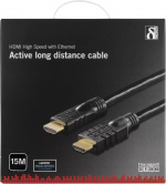 DELTACO active HDMI cable, HDMI High Speed with Ethernet, 25m, black DELTACO active HDMI cable, HDMI High Speed with Ethernet, 25m, black