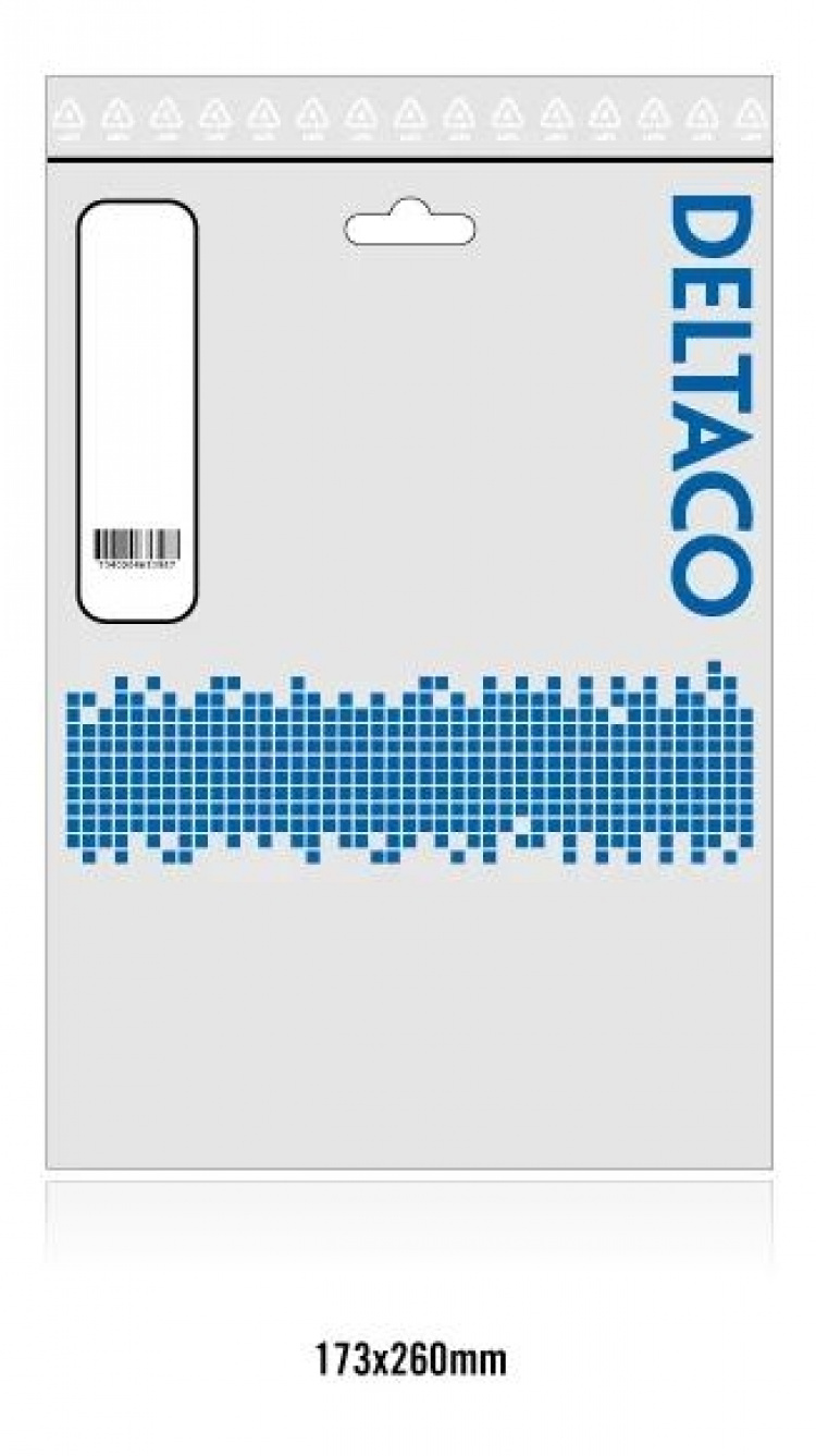 DELTACO S/FTP Cat6 patchkabel, LSZH, 5m, grå