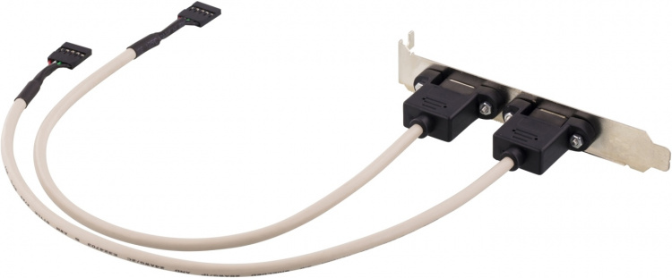 DELTACO 2x5 polig USB kontakt för moderkort med USB stöd, 30 cm