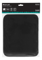 DELTACO musmatta, tygbeklädd gummi, 6mm svart