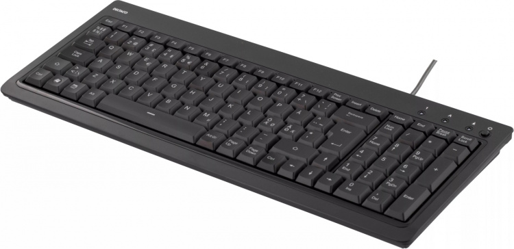 DELTACO tangentbord med bakgrundsbelysning, USB, blått ljus, svart DELTACO tangentbord med bakgrundsbelysning, USB, blått ljus, svart
