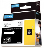 DYMO Rhino Prof, polyestertejp, 12mm, svart text trans tejp, 5,5m