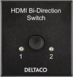 DELTACO Dubbelriktad HDMI-switch, 1-2 eller 2-1, manuell, svart