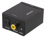 DELTACO ljudomvandlare från analog till digital, 2xRCA, S/PDIF, svart DELTACO ljudomvandlare från analog till digital, 2xRCA, S/PDIF, svart