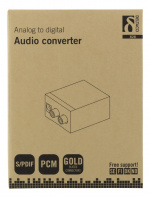 DELTACO ljudomvandlare från analog till digital, 2xRCA, S/PDIF, svart DELTACO ljudomvandlare från analog till digital, 2xRCA, S/PDIF, svart