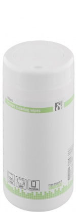 DELTACO våtservetter, för rengöring av skärmar, 100 stora våtserv DELTACO våtservetter, för rengöring av skärmar, 100 stora våtserv