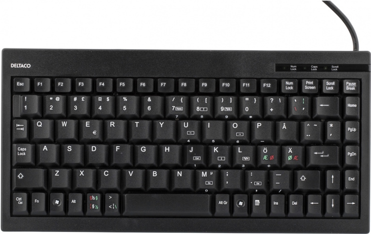 DELTACO minitangentbord USB, svart