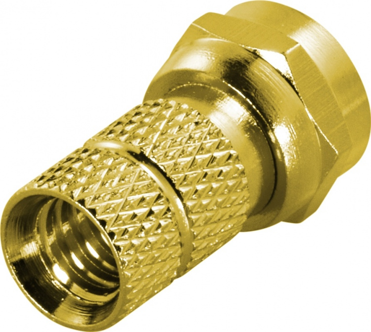 DELTACO F-kontakt, hane, 6,2mm RG59/antennkablage, skruvmont, guldpl. DELTACO F-kontakt, hane, 6,2mm RG59/antennkablage, skruvmont, guldpl.
