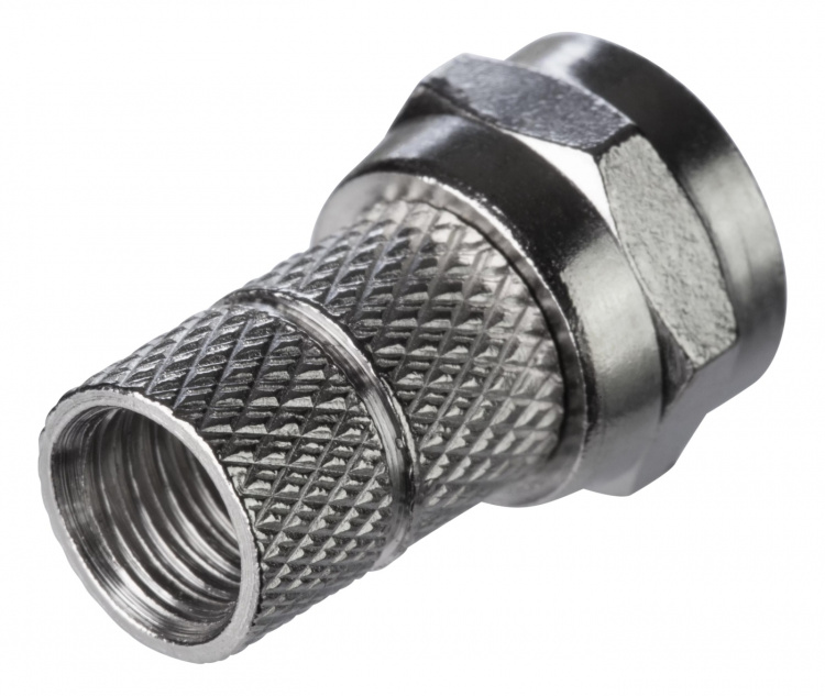 DELTACO F-kontakt, hane, 6,2mm RG59/antennkablage, skruvmont, guldpl. DELTACO F-kontakt, hane, 6,2mm RG59/antennkablage, skruvmont, guldpl.