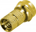 DELTACO F-kontakt, hane, 6,2mm RG59/antennkablage, skruvmont, guldpl. DELTACO F-kontakt, hane, 6,2mm RG59/antennkablage, skruvmont, guldpl.