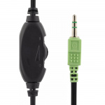 DELTACO Stereo Headphones, volymkontroll, 1x 3,5mm, ca 2m kabel