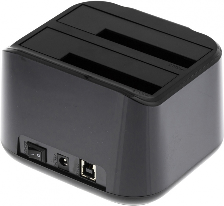 DELTACO USB 3.0 dockningsstation med kloning, 2x2,5/3,5 DELTACO USB 3.0 dockningsstation med kloning, 2x2,5/3,5
