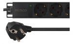 DELTACO Grenuttag med 10xCEE 7/4 uttag, 1xCEE 7/7, 0,501m 1U,3m, svart